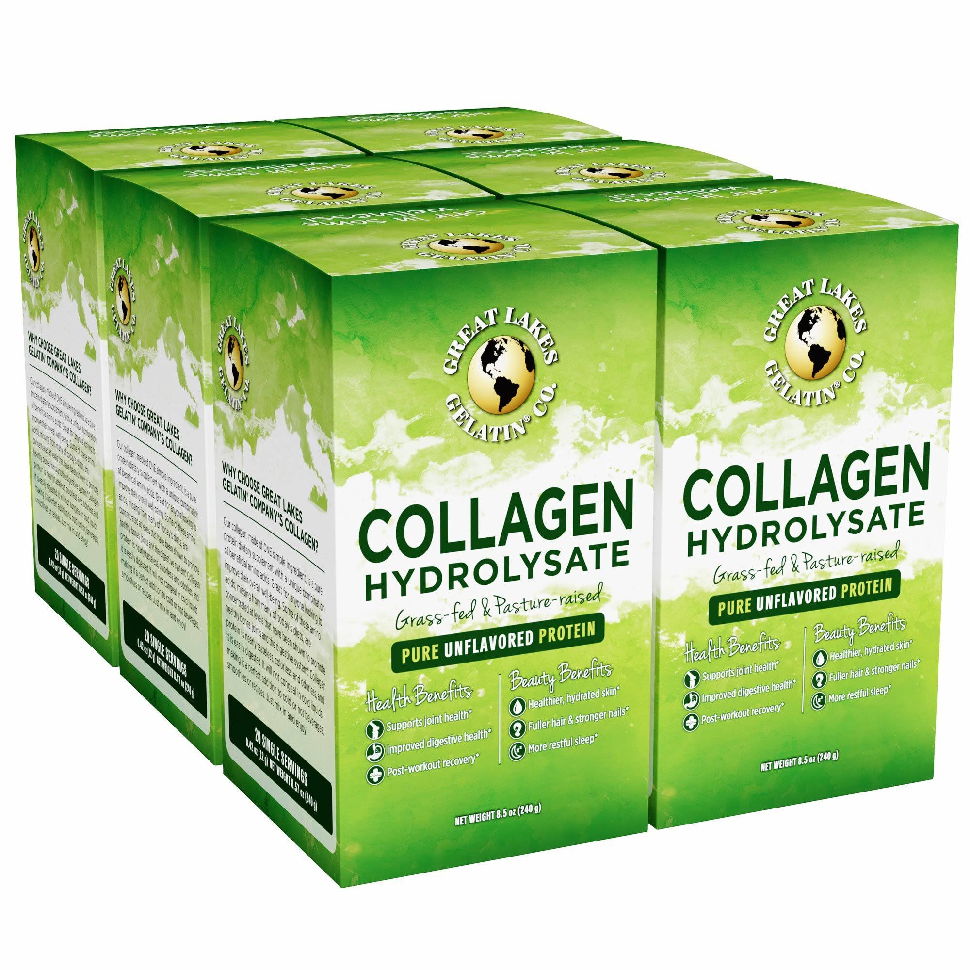 Great Lakes Gelatin Collagen Hydrolysate Supplement - 20 Packets