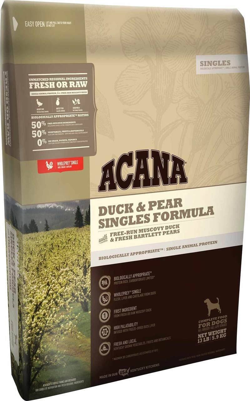 Acana Duck and Bartlett Pear Dry Dog Food - 25lb