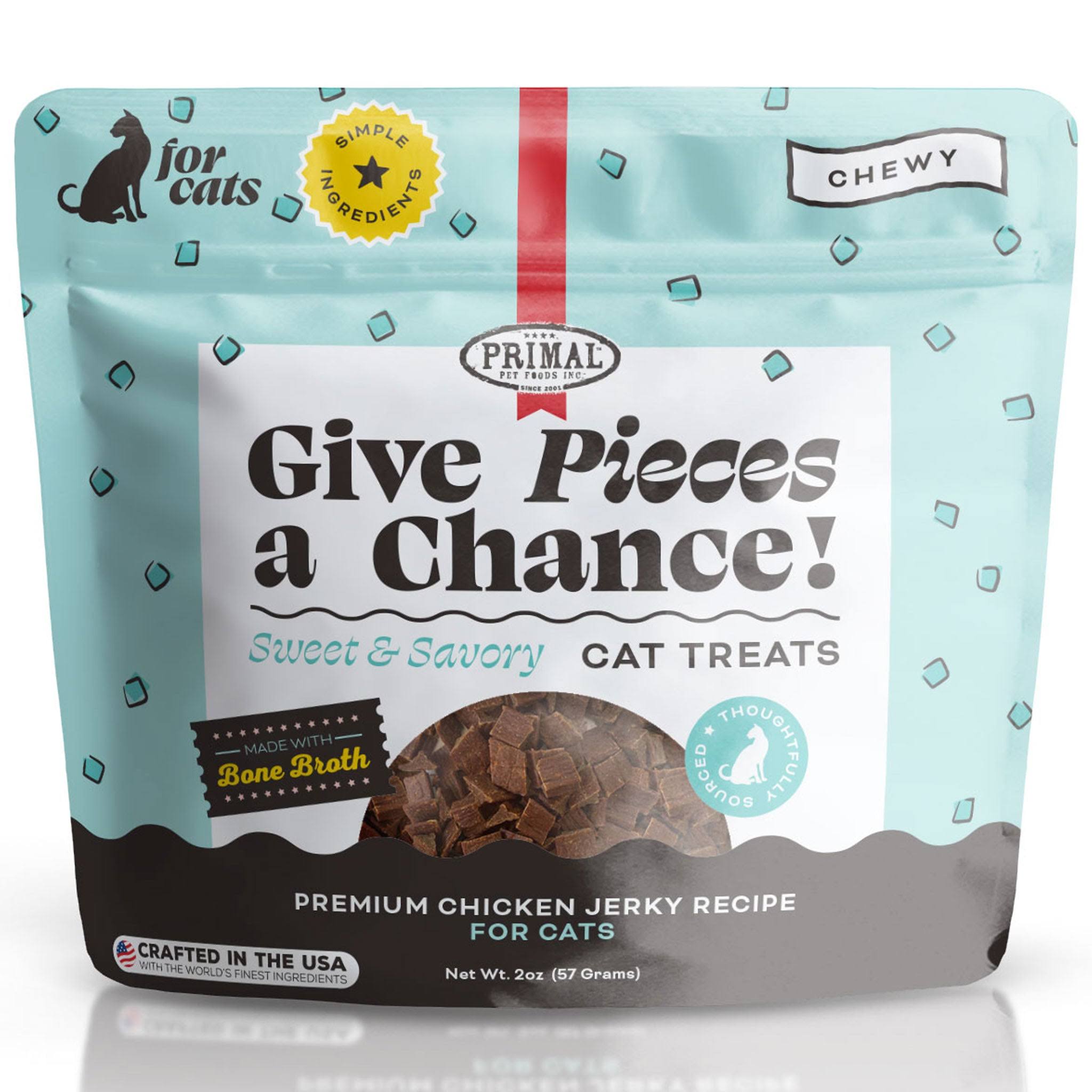 Primal Give Pieces A Chance Chicken Cat Treats - 2 oz | Healthy Cat Treats