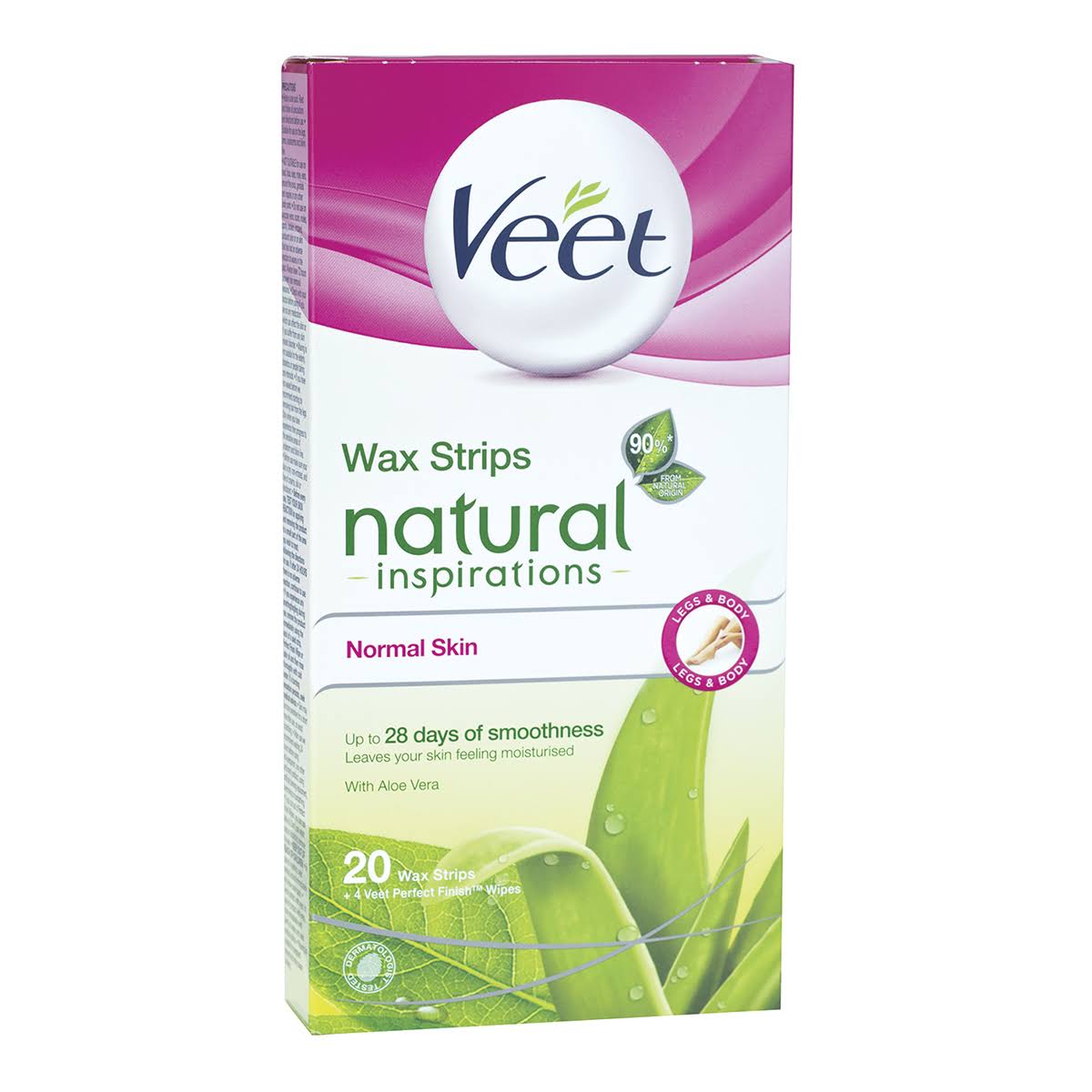 Veet Normal Skin Natural Inspiration Wax Strips - 20ct