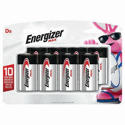 Energizer Max D Alkaline Battery - 8 Pack