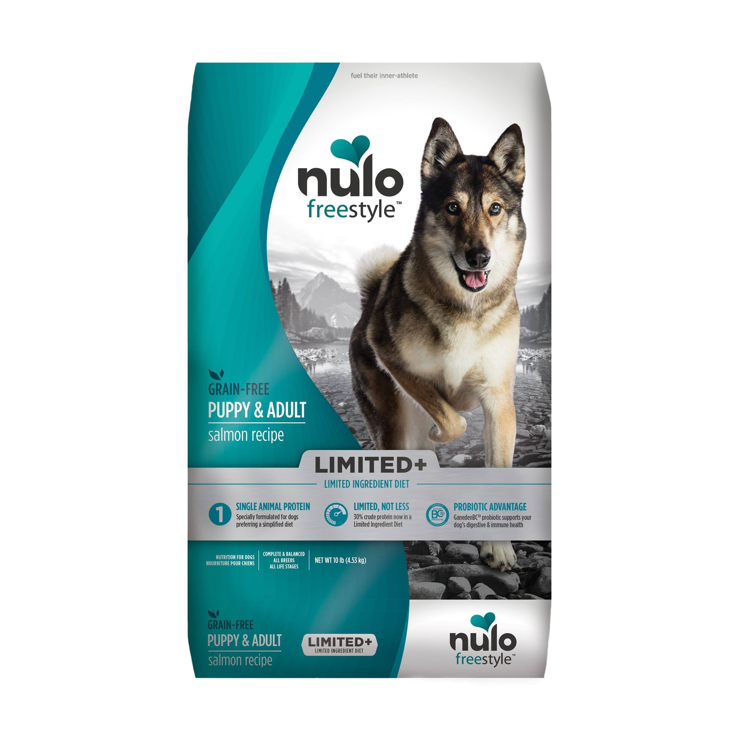 Nulo Freestyle Limited+ Grain Free Salmon Dry Dog Food 10 lbs