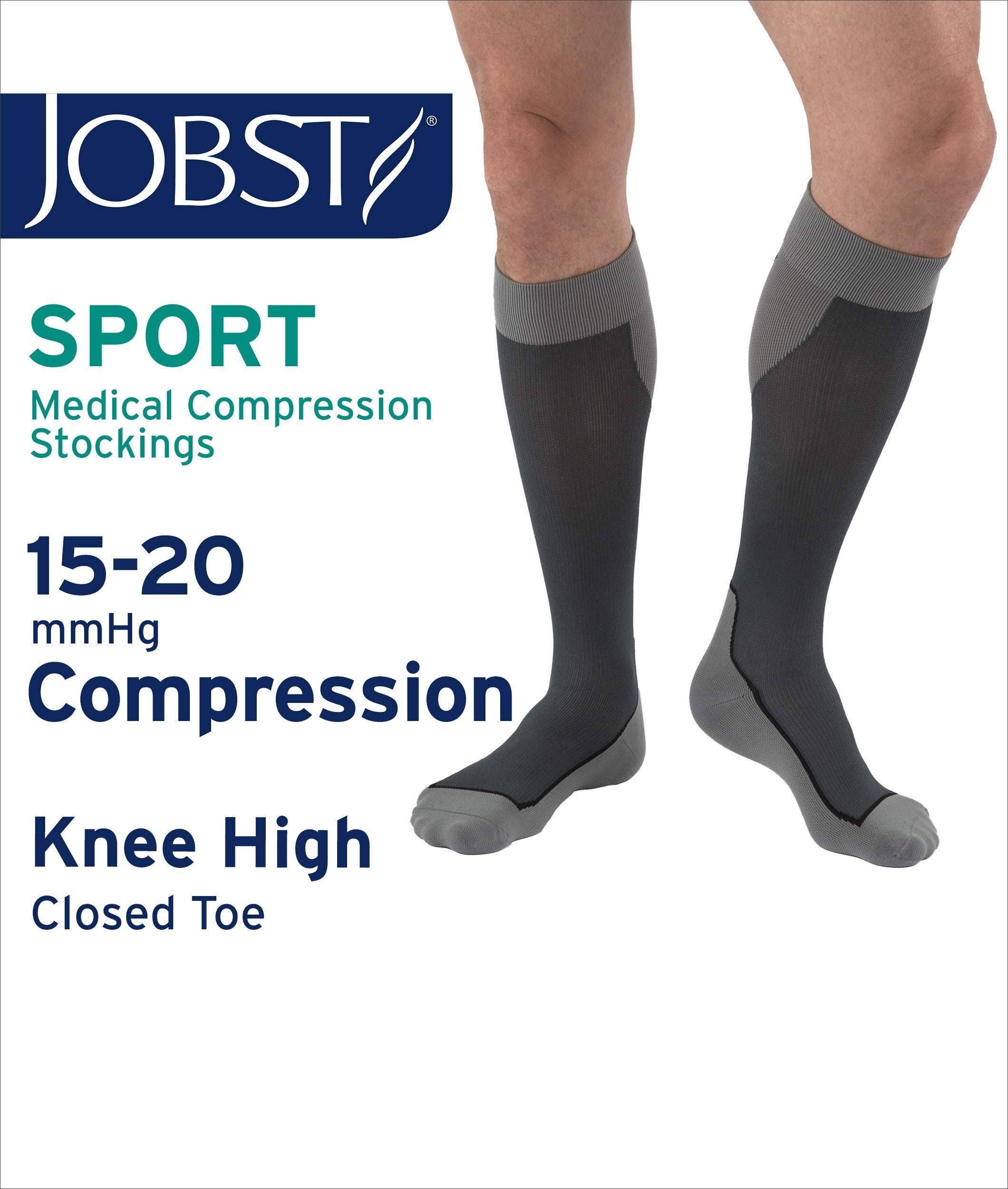 JOBST Sport Knee High 15-20 mmHg / Small / Cool Black/Black
