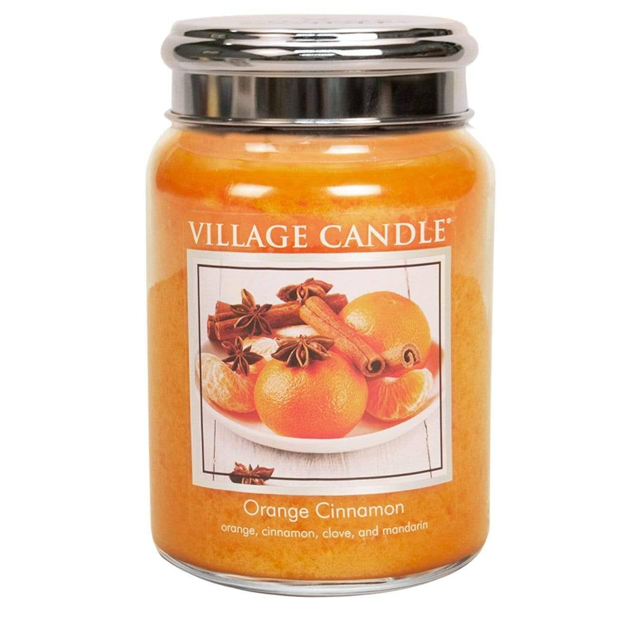 Village Candle Orange Cinnamon Large Jar Candle