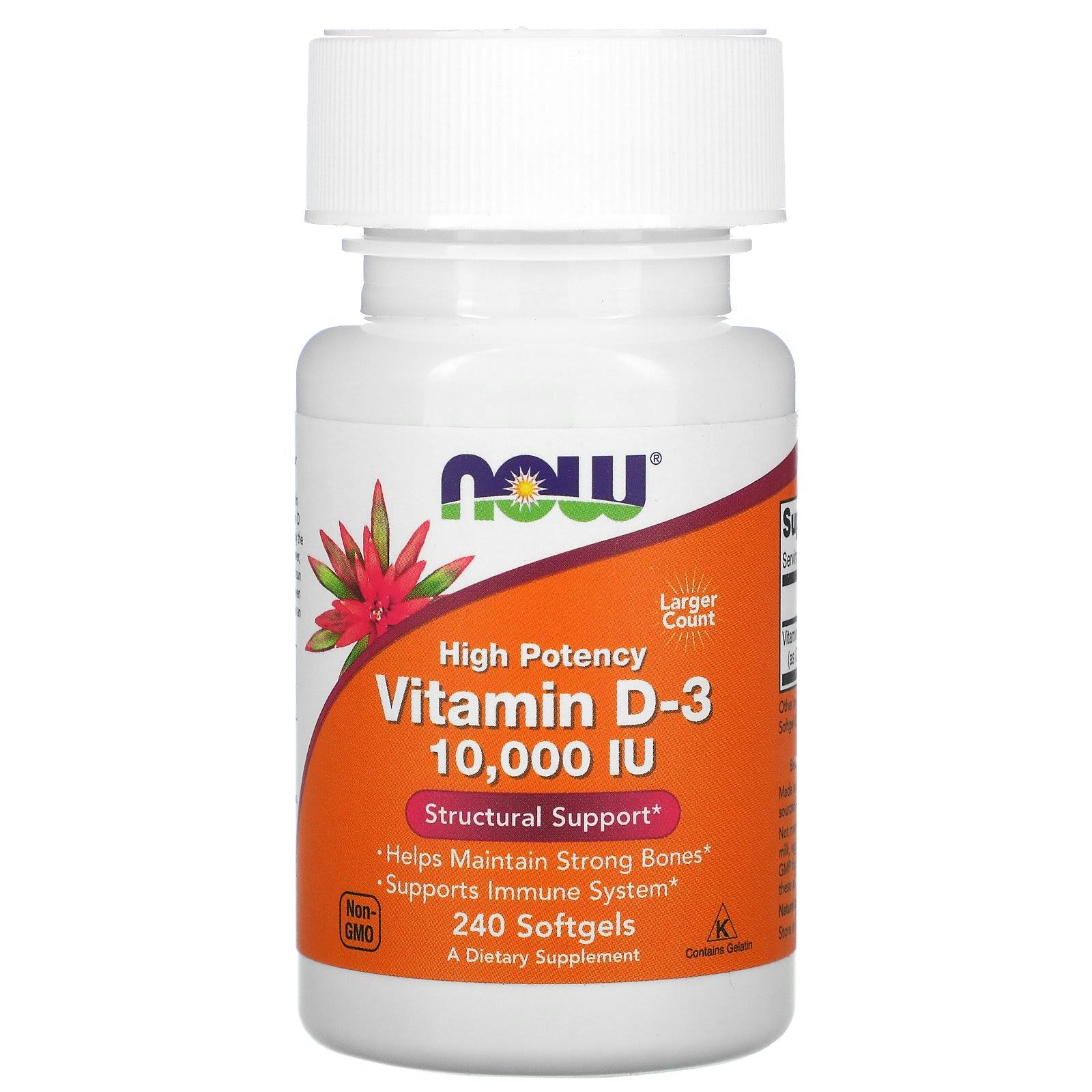 NOW - Vitamin D-3 10,000 IU - 240 Softgels