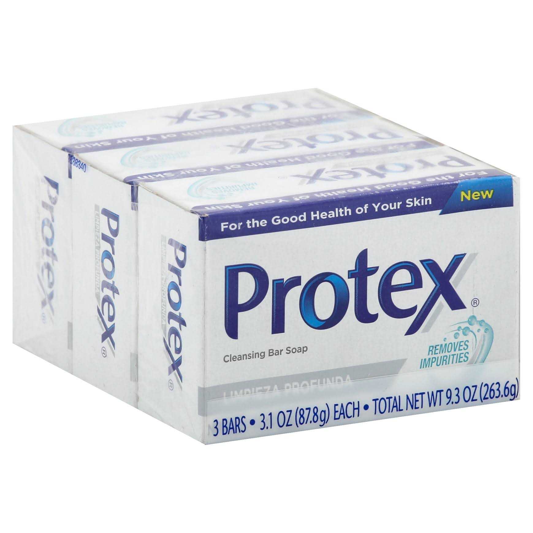 Protex Bar Soap, Cleansing, Limpieza Profunda - 3 pack, 3.1 oz bars
