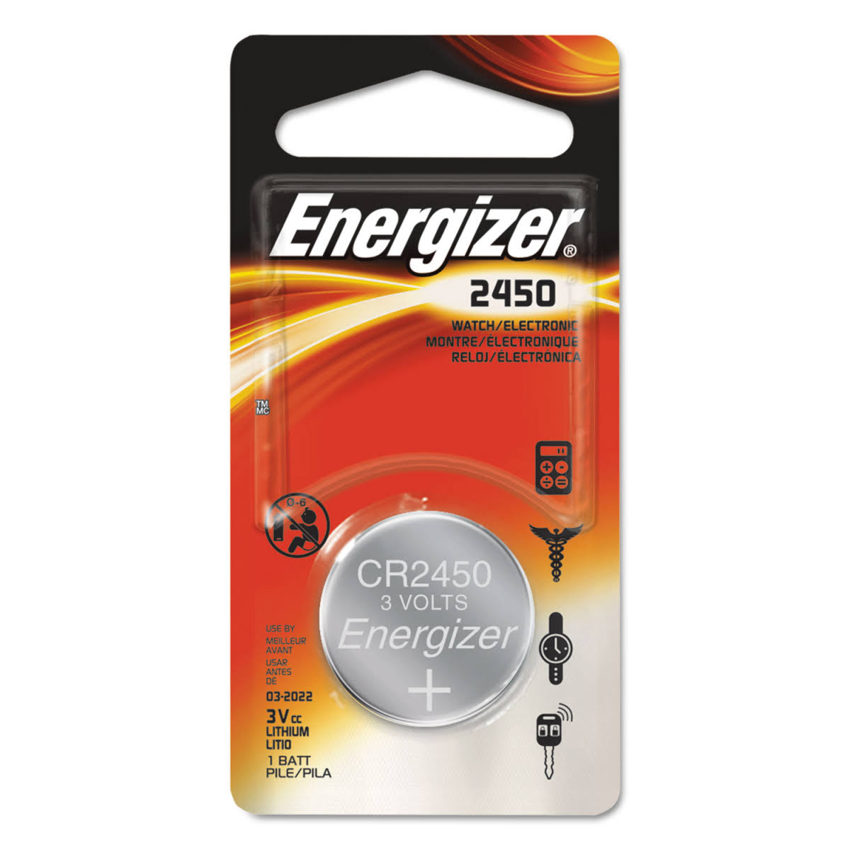 Energizer 2450 Lithium Battery - 3V