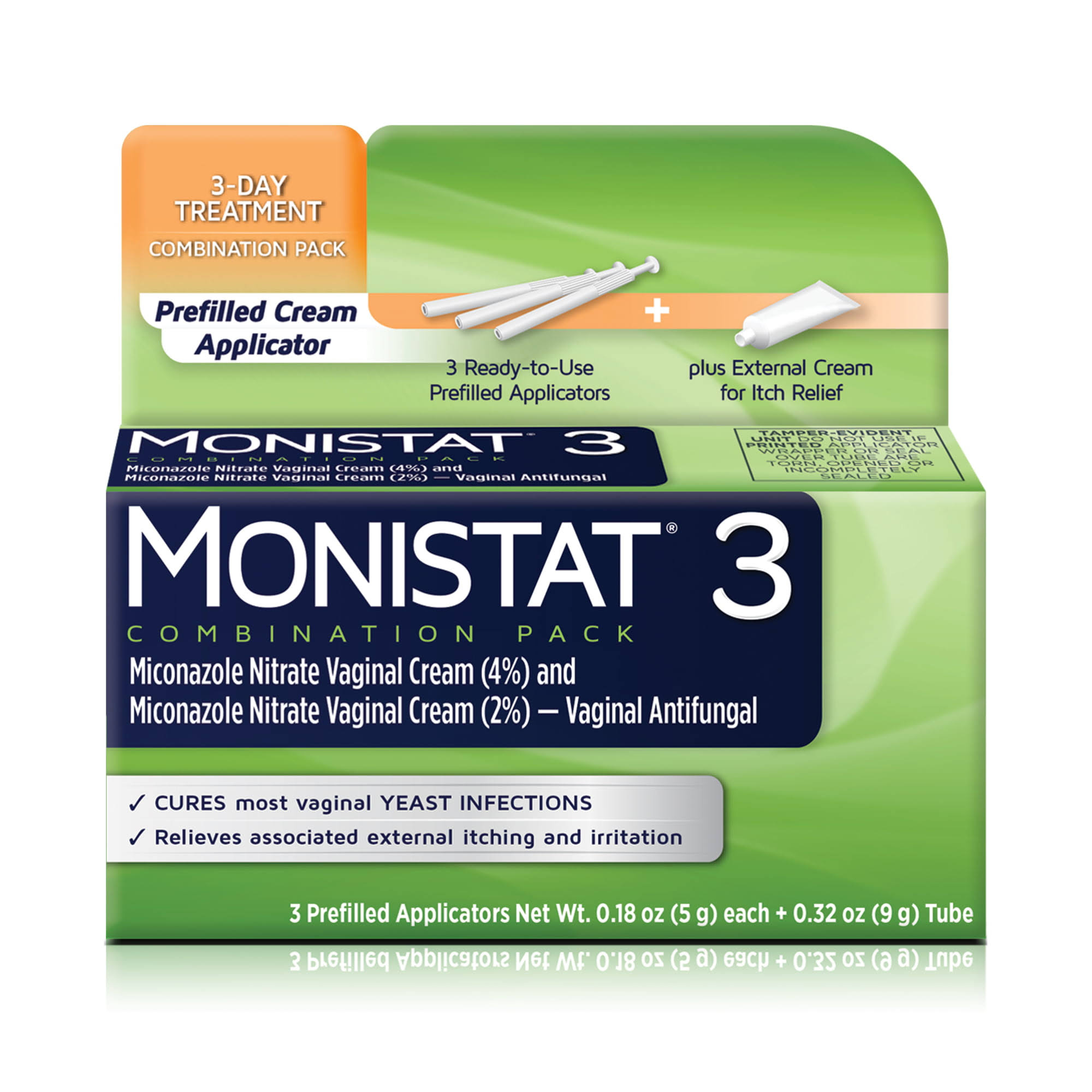 Monistat Vaginal 3 Day Treatment Cream Pack - 0.18oz