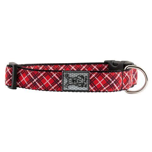 RC Pets Adjustable Nylon Dog Clip Collar - Red, Small