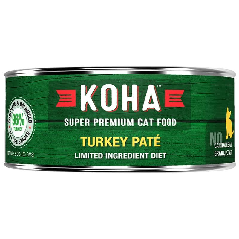 Koha Limited Ingredient Turkey Pate Canned Cat Food 5.5oz