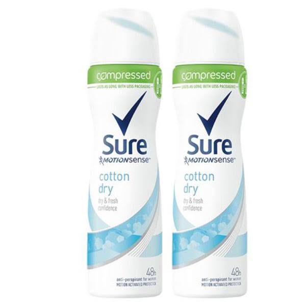 Sure Twin Pack - Cotton Dry + Invisible Pure 150ml