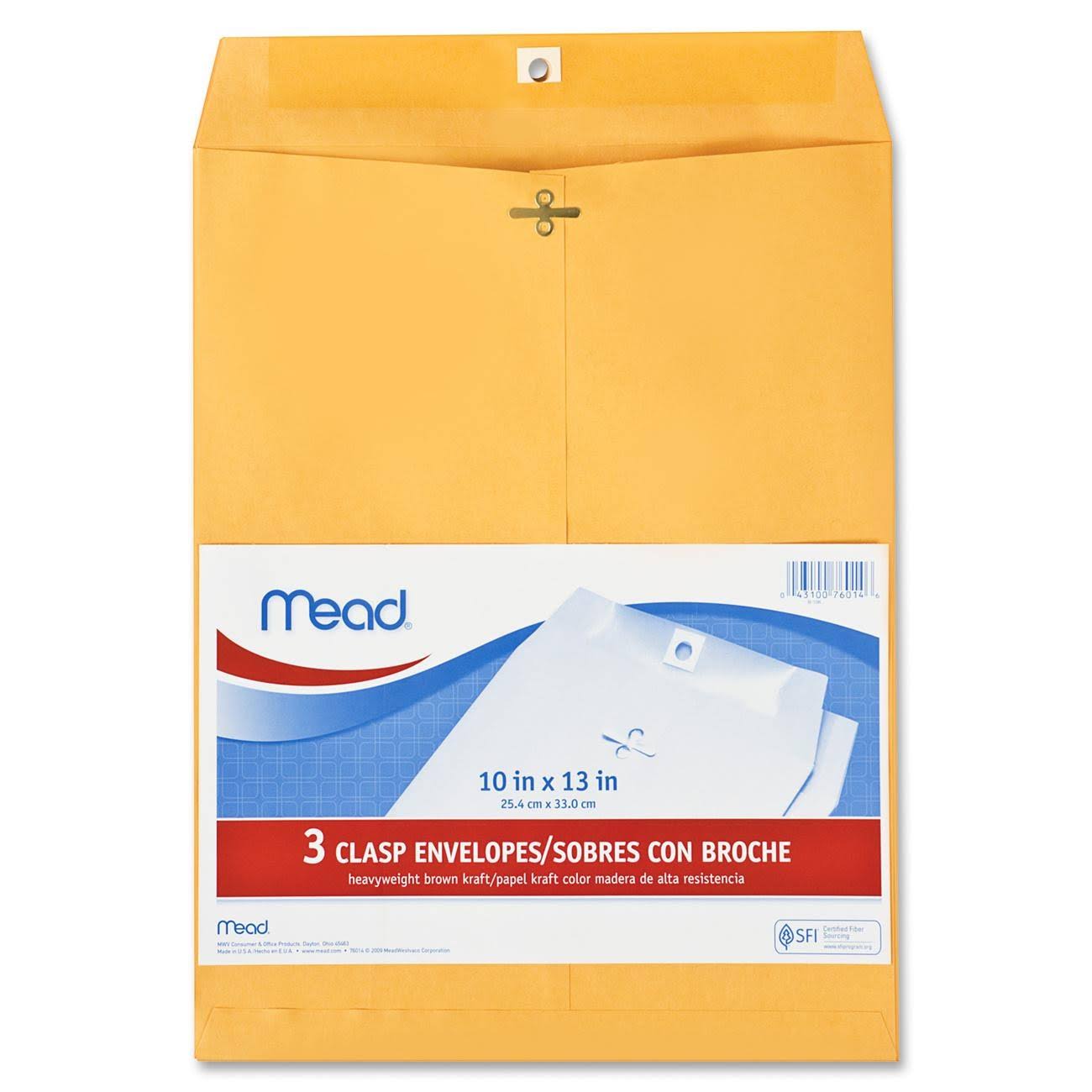 Mead Management Series Clasp Envelopes - 10" x 13"