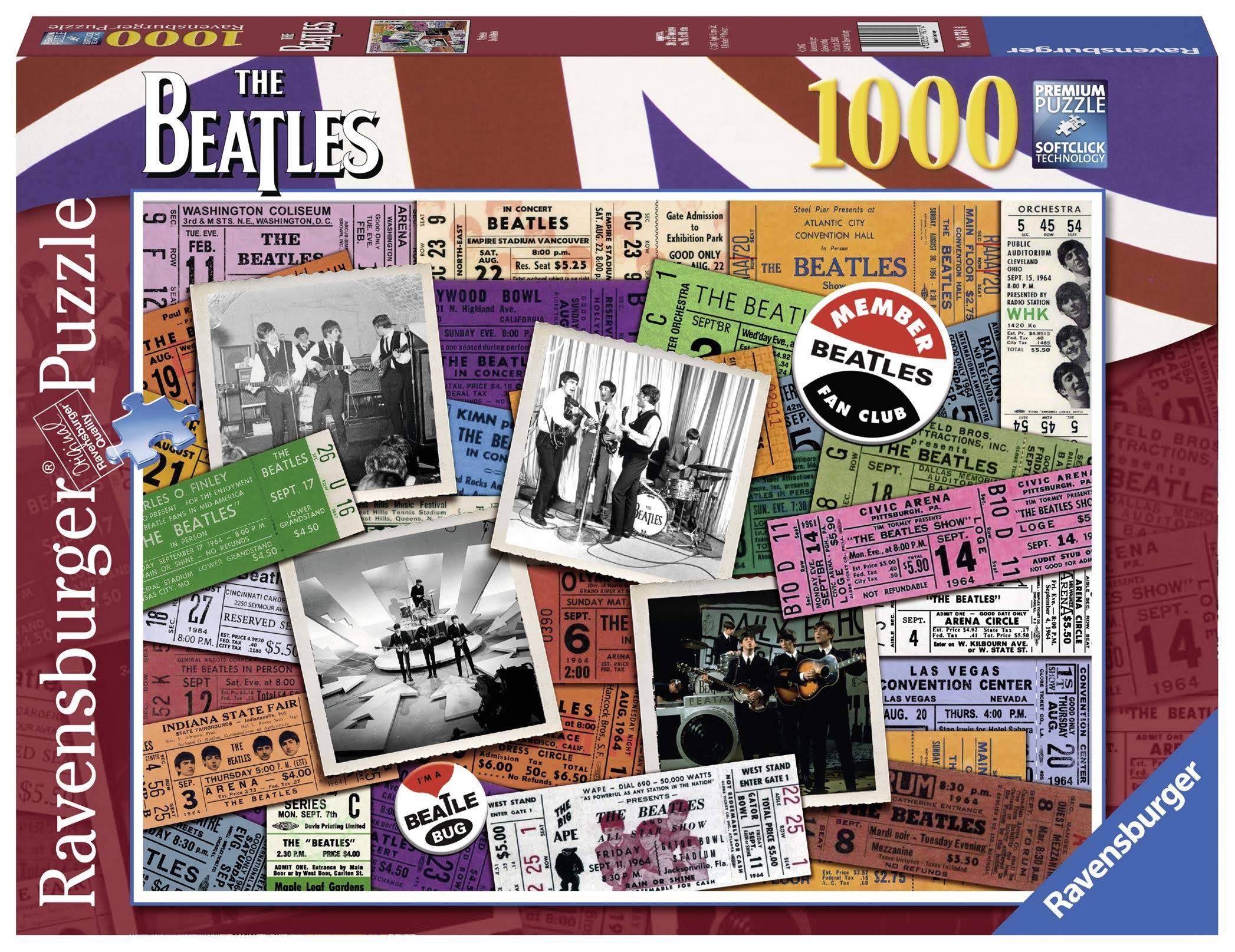 Ravensburger Beatles Concert Ticket Collage Jigsaw Puzzle - 1000pc