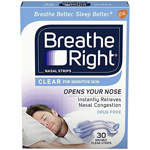 Gsk Breathe Right Nasal Strips - 30 Pack, Clear