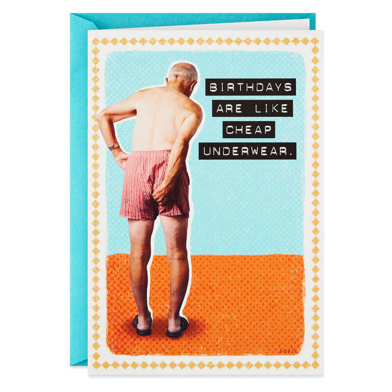 Hallmark Birthday Card, Cheap Underwear Funny Birthday Card