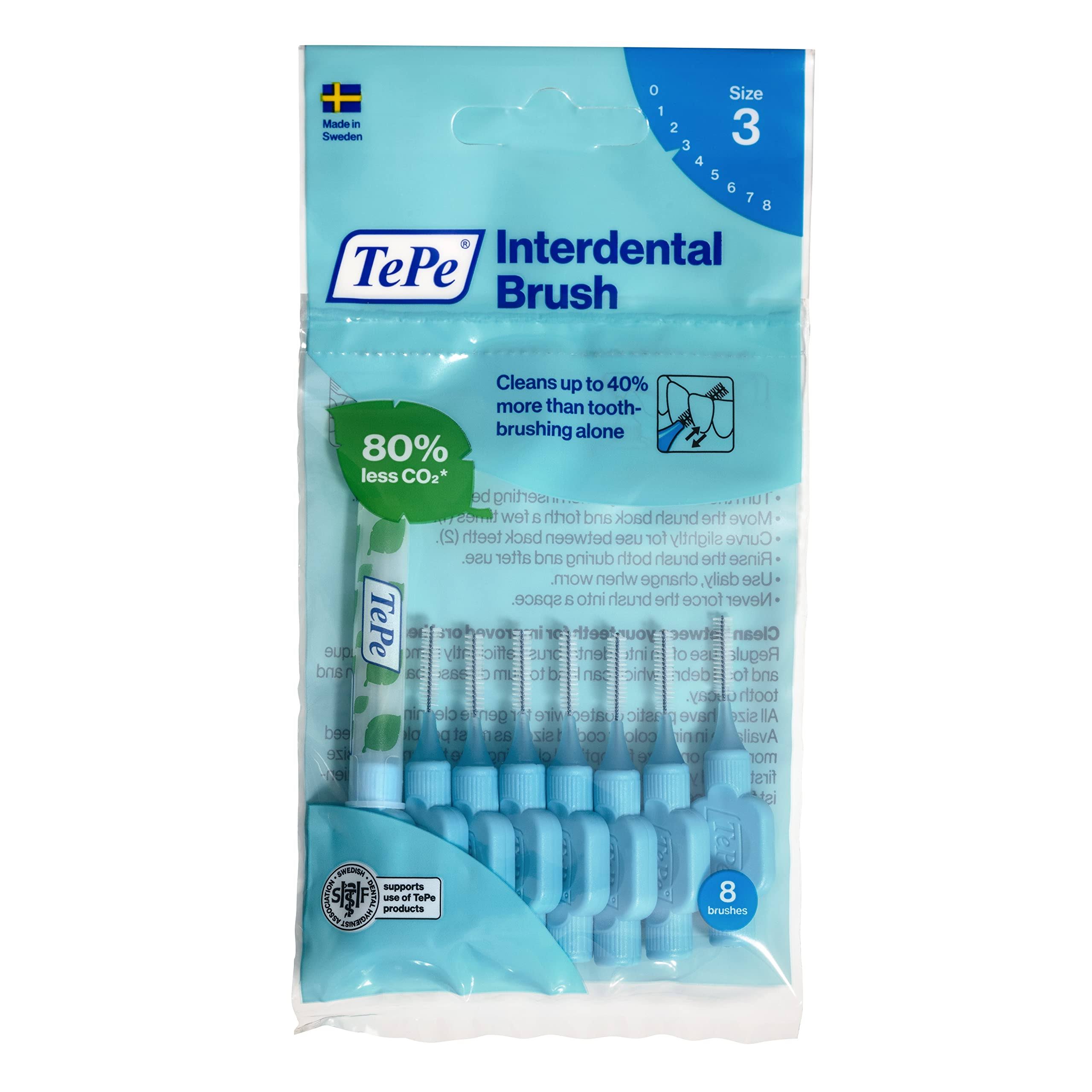 TePe Interdental Brush - Blue (0.6mm) Size 3 - 8 Pack