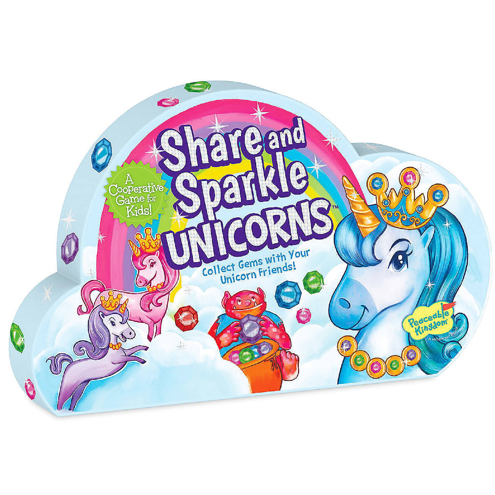 Peaceable Kingdom Share and Sparkle Unicorns Cooperative Game