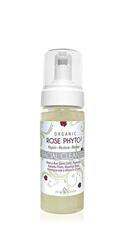 Organic Rose Face Wash Peak Scents Phtyo3 Anti Aging Facial Cleanser with Rose A