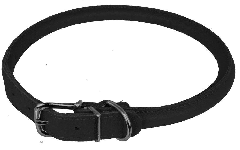 Dogline Leather Collar - Black