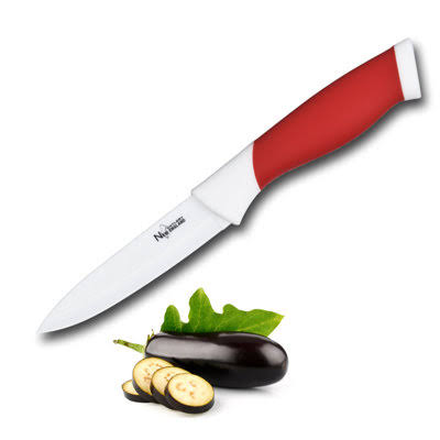 Culinary Edge by Kalorik Premium 4'' Red Ceramic Utility Knife, Size 5 Inch