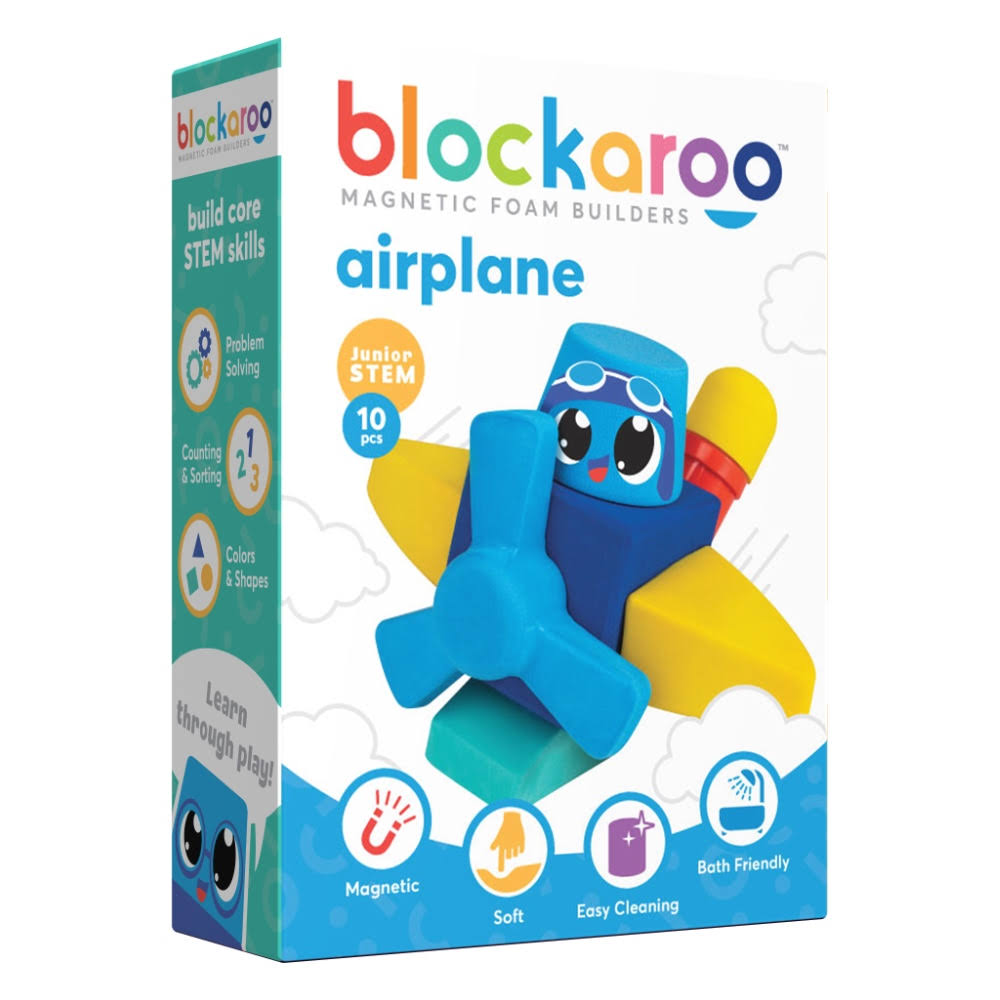 Blockaroo Magnetic Foam Blocks - Plane - Multi/Colour