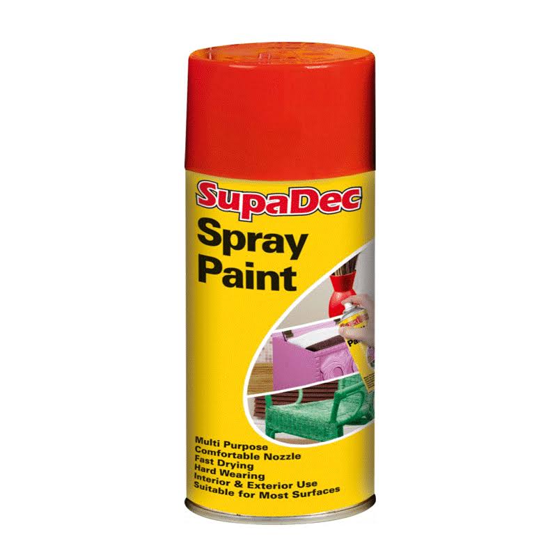 SupaDec Spray Paint - 400ml, Bright Red