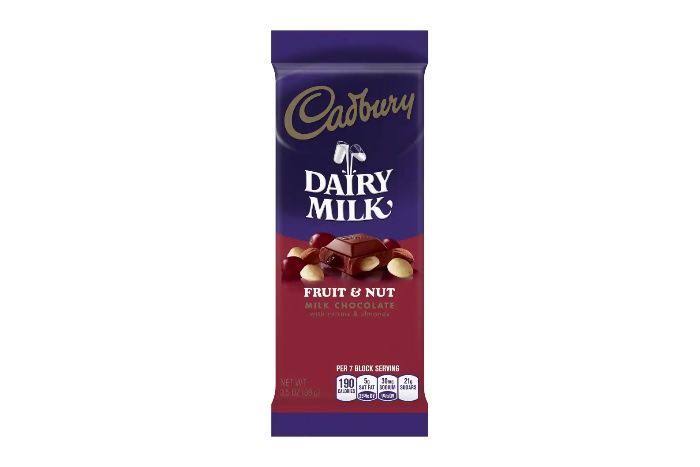 Cadbury Milk Chocolate Bar - Fruit & Nut, 99g
