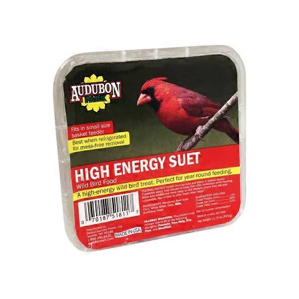 Audubon Park Wild Bird Food, High Energy Suet - 11.75 oz