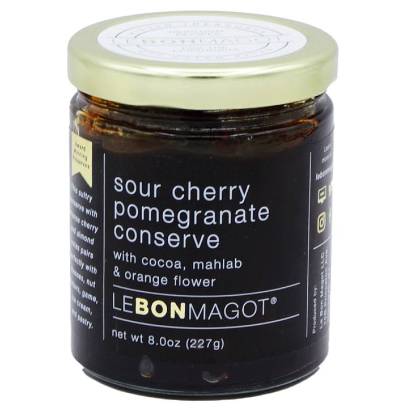 Le Bon Magot, Sour Cherry and Pomegranate Conserve With Cocoa, Mahlab