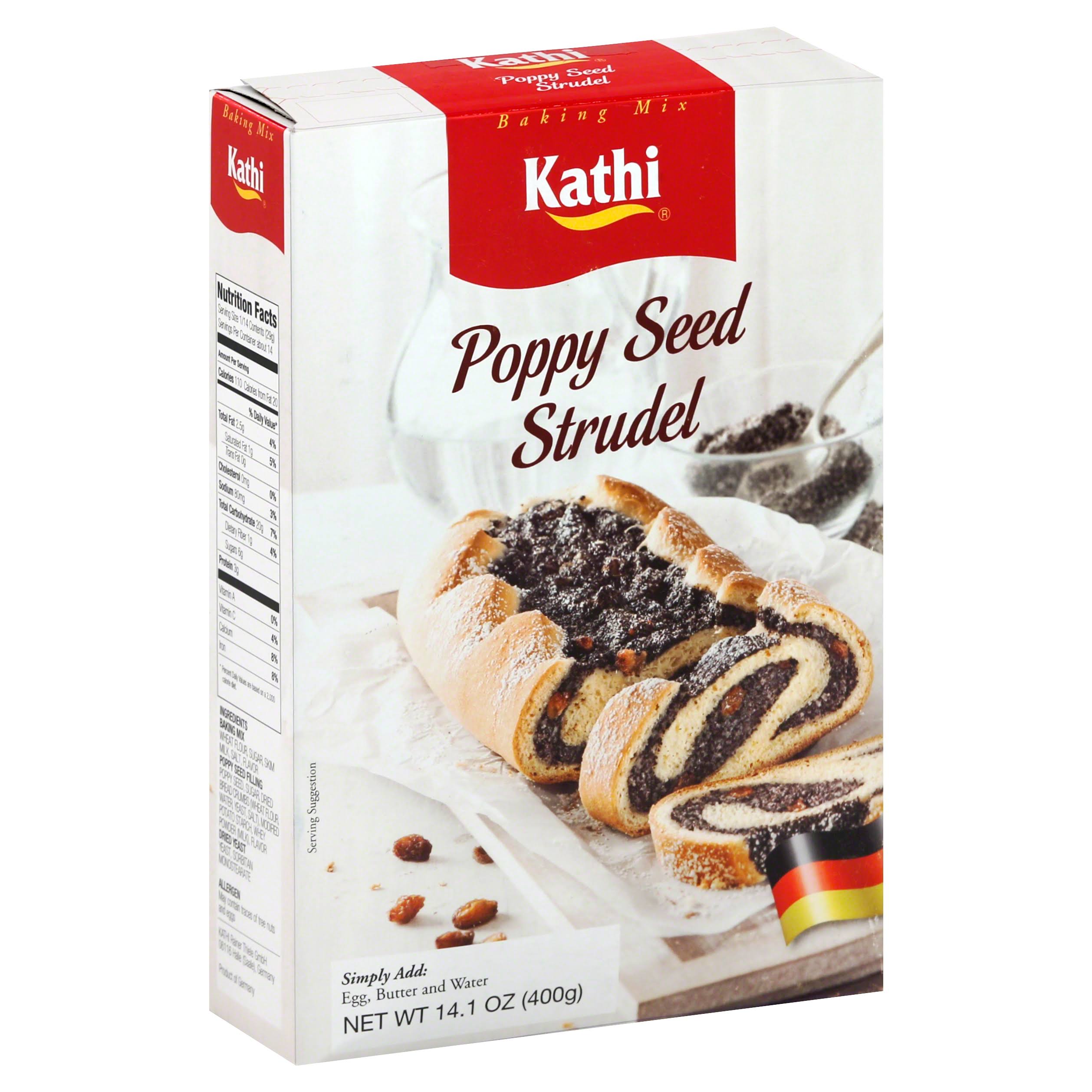 Kathi Baking Mix Poppy Seed Strudel - 14.1oz