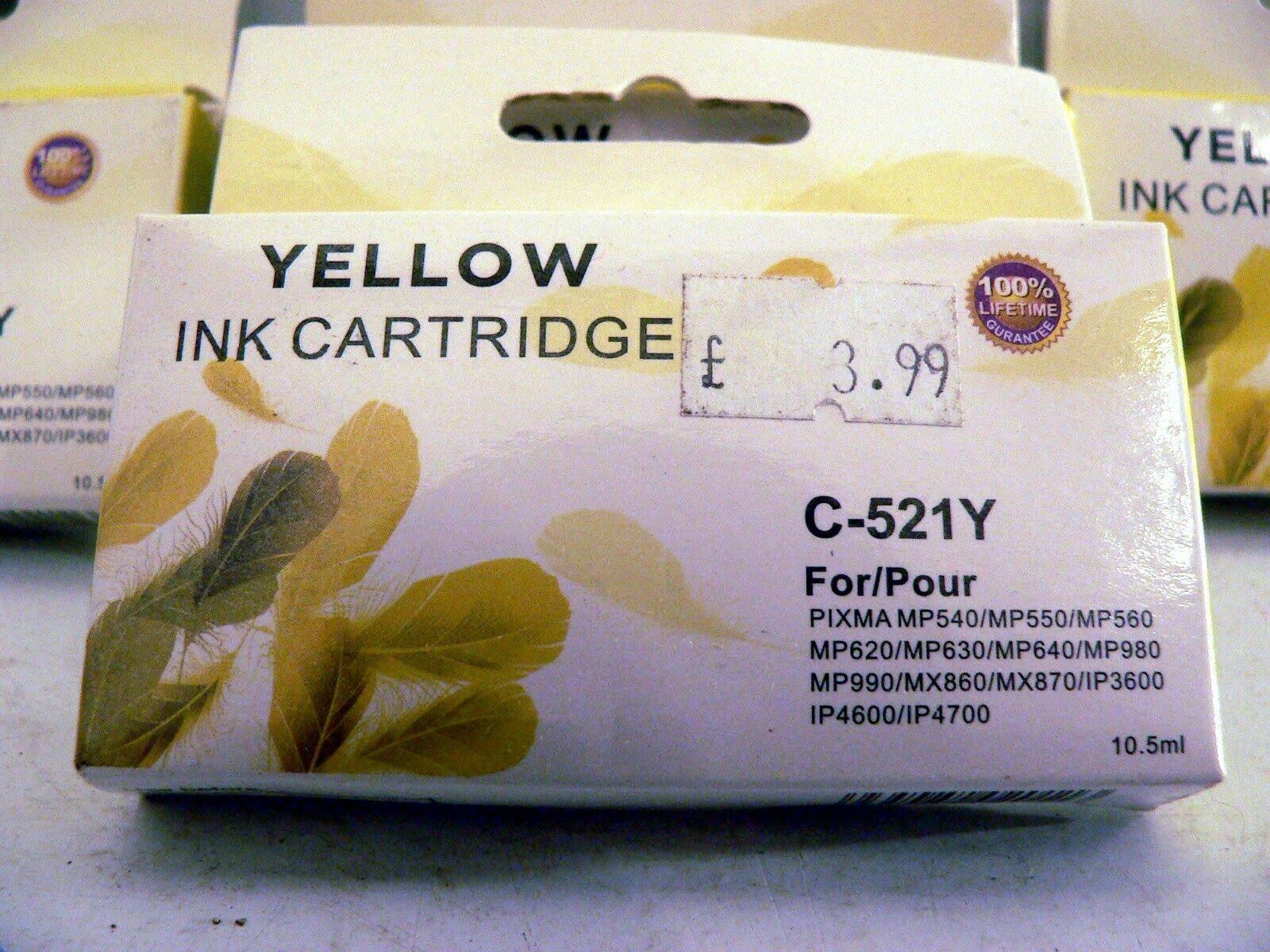 Canon Pixma 521 Ink Cartridge - Yellow