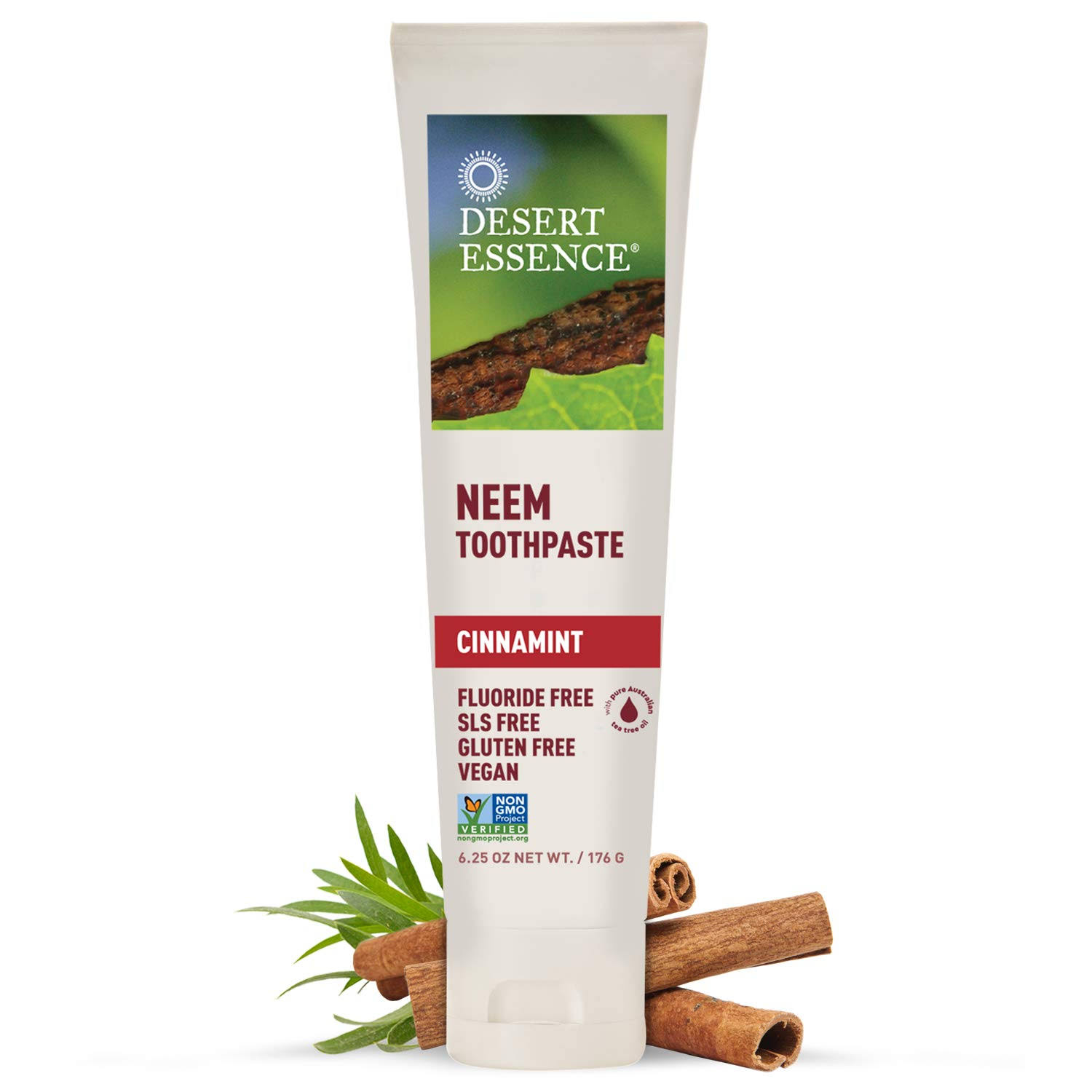 Desert Essence Natural Neem Toothpaste - Cinnamint, 180ml