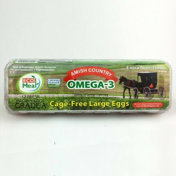 EcoMeal Cage Free Large Eggs Omega 3