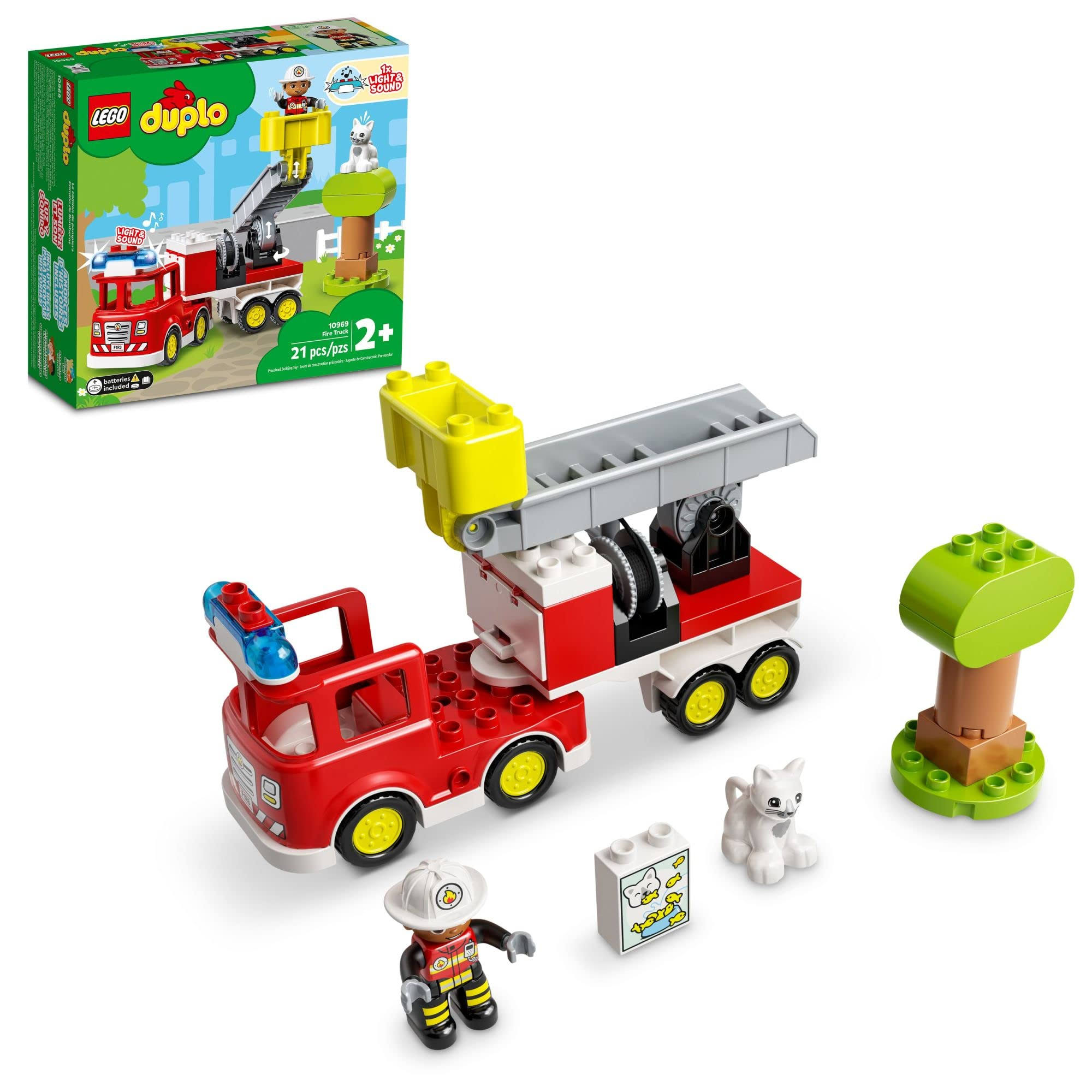LEGO Duplo Rescue Fire Truck 10969 Building Toy; Firefighter and Fire