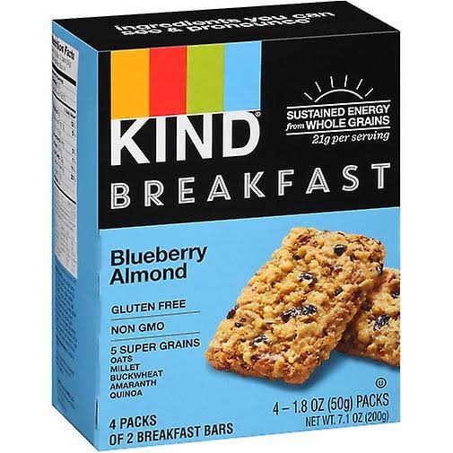 Kind Breakfast Bar - Blueberry Almond, 4 Packs] 200g