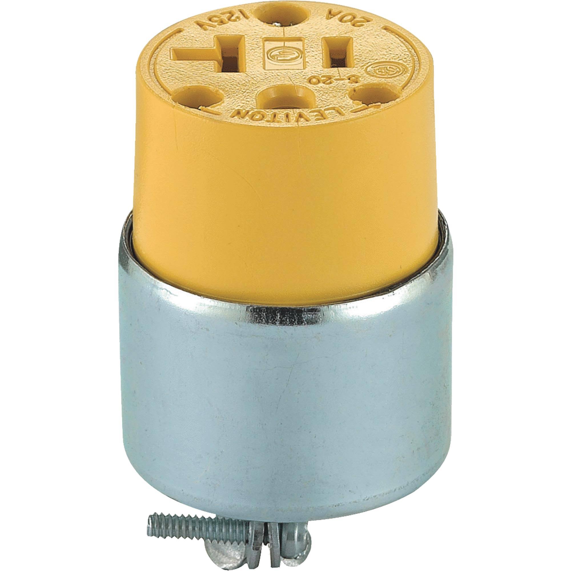 Leviton Armored Grounding Connector - 20 Amp, 2 Pole