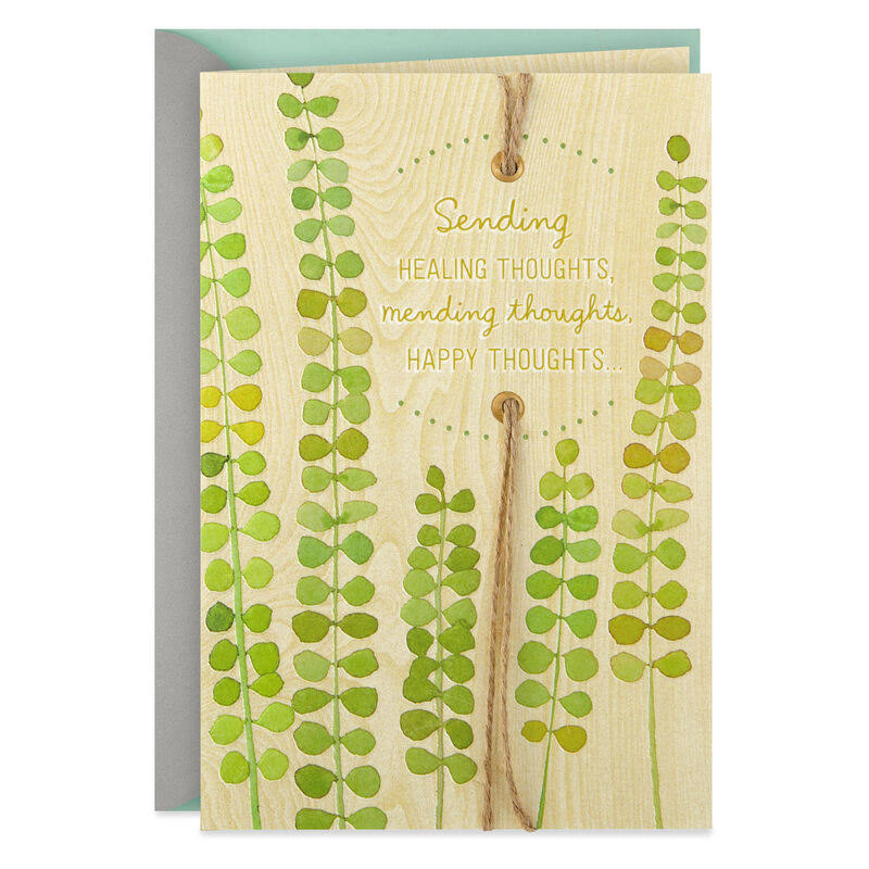 Green Plants Healing Thoughts Get Well Card