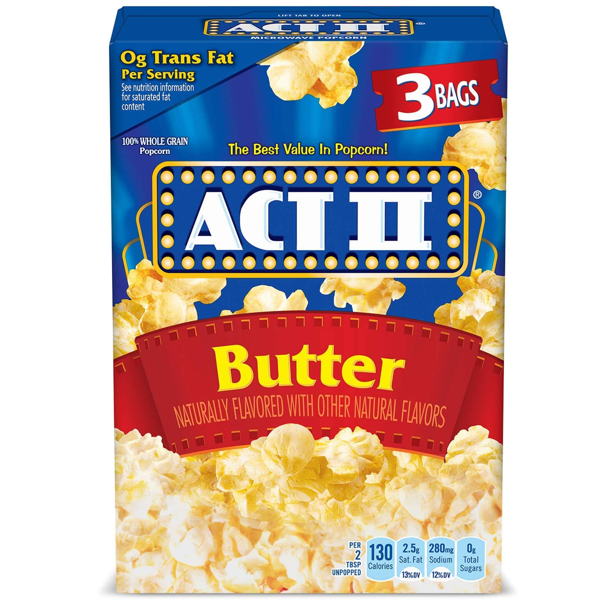 Act II Popcorn - Butter, 3ct