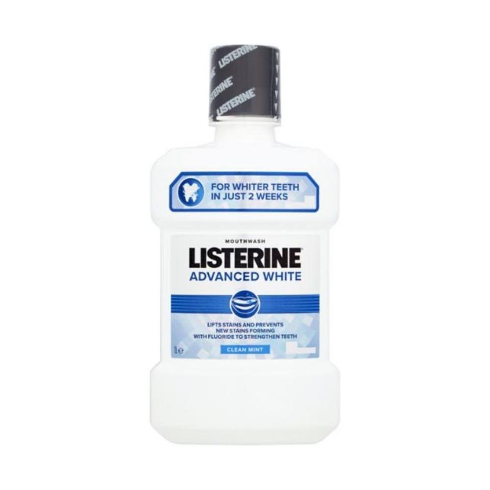 Listerine Advanced White Mouthwash, Clean Mint, 1 Litre