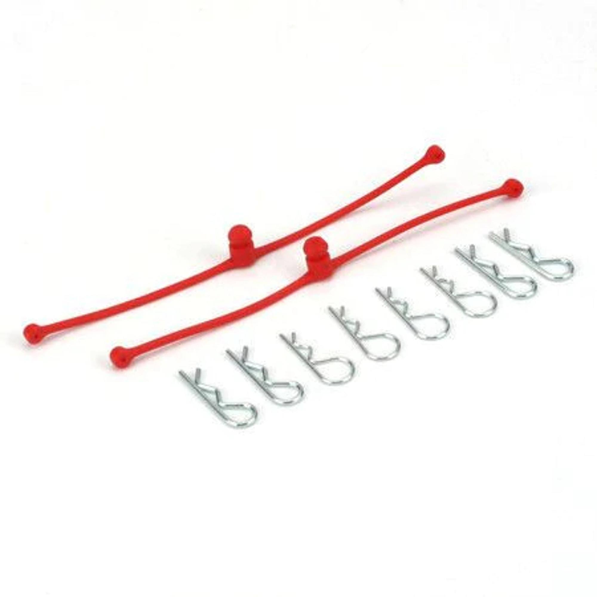 DuBro Body Klip Retainers - Red, 2pcs