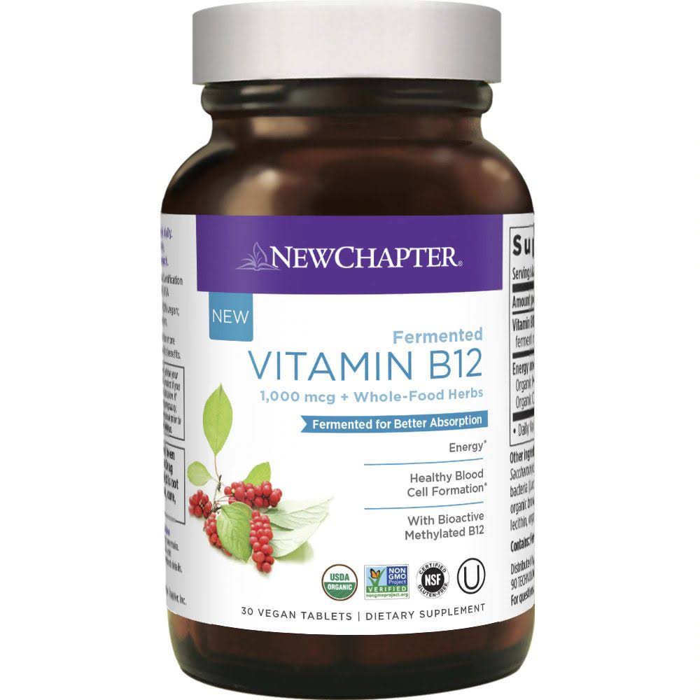 New Chapter Fermented Vitamin B12 -- 30 Vegan Tablets