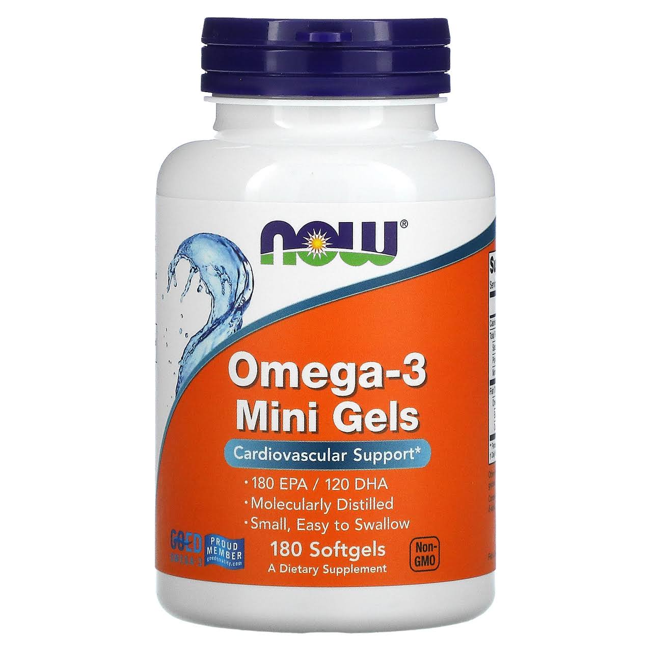 Now Foods Omega-3 Mini Gels - 180 Softgels