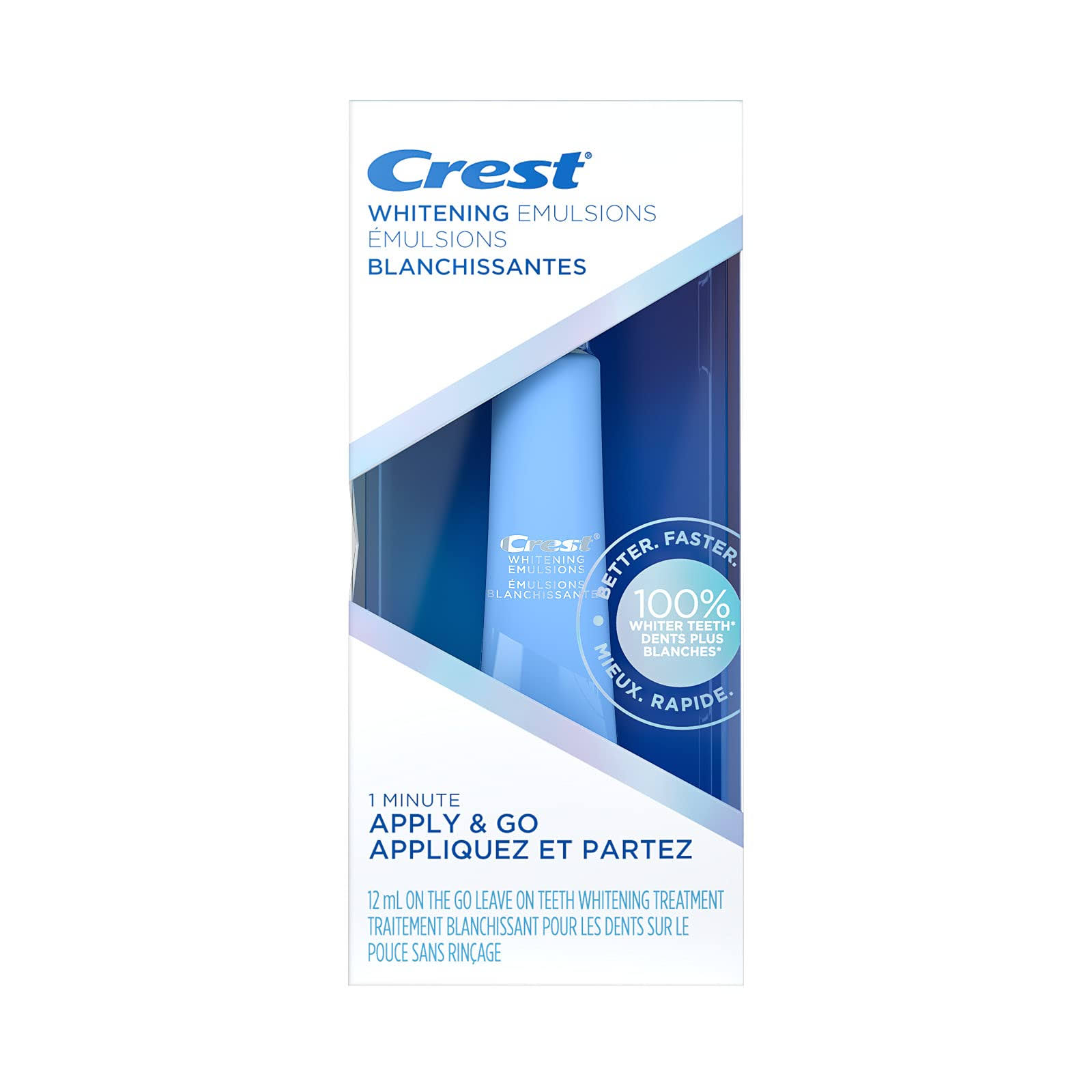 CREST Whitening Emulsions With Built-In Applicator, On The Go Teeth Whitening Pen, 12 Ml