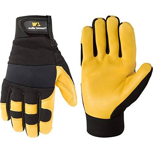 Ultra Comfort Grain Deerskin Work Gloves - Black, Large