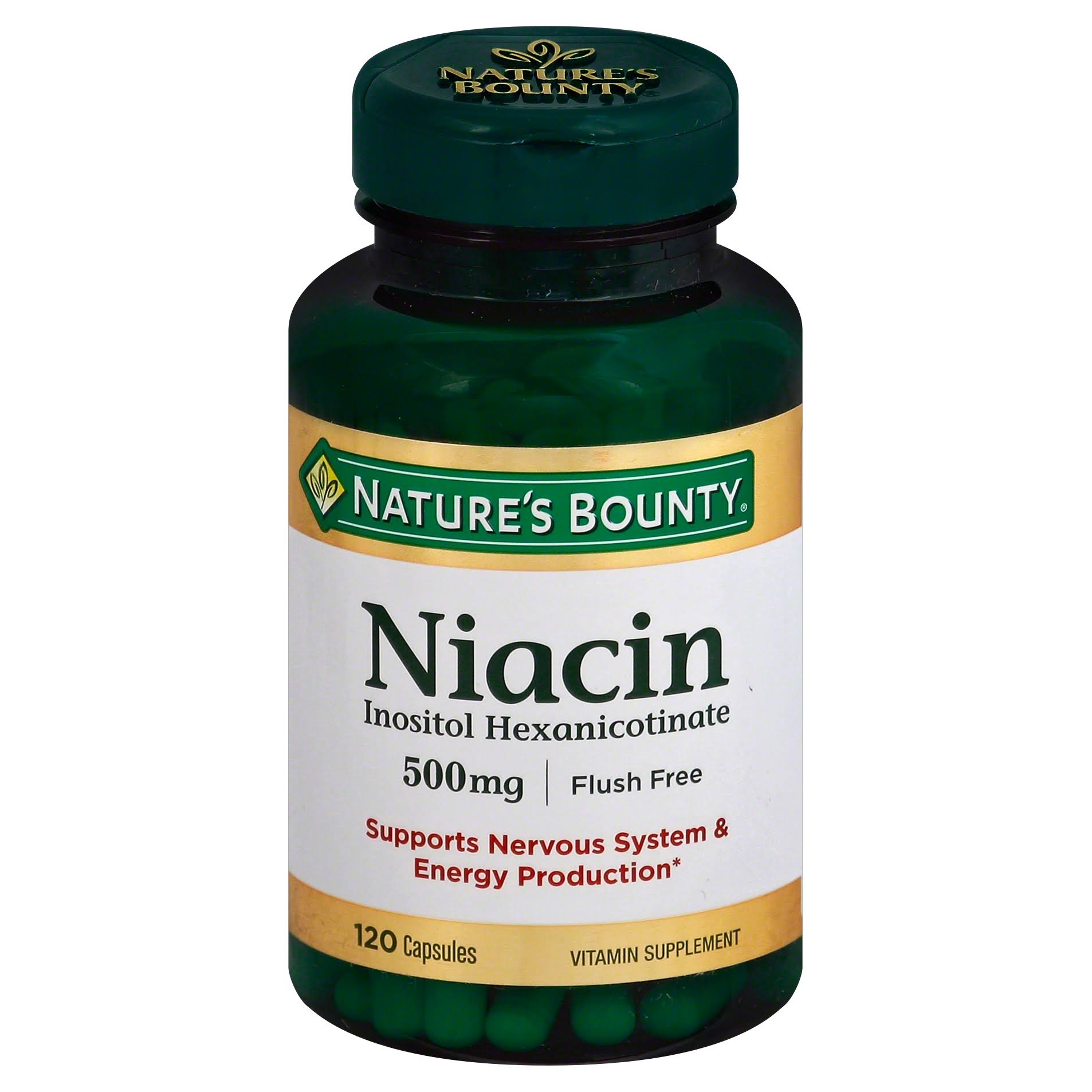 Nature's Bounty Niacin Capsules - 500mg, 120pk