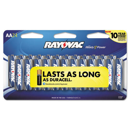Rayovac Alkaline Batteries - AA, 24 Count