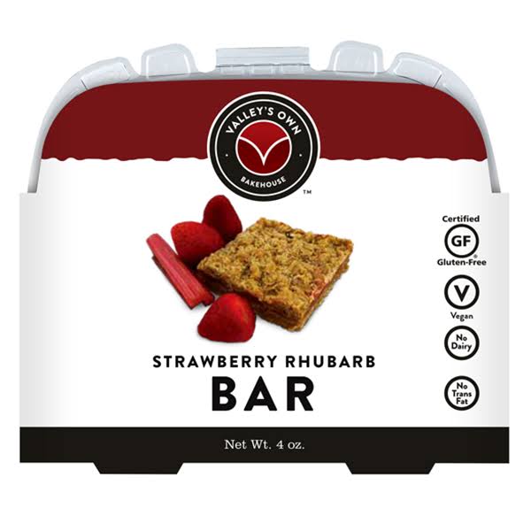 Valley’s Own DV Gluten Free Strawberry Rhubarb Bar - 4 oz