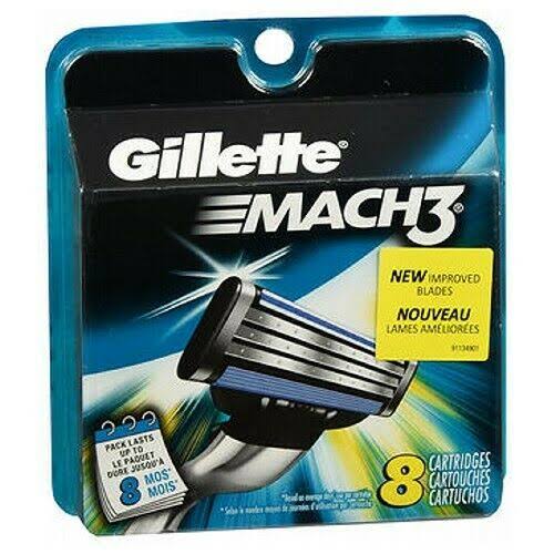 Gillette Mach 3 Razor Blade - 8 Cartridges