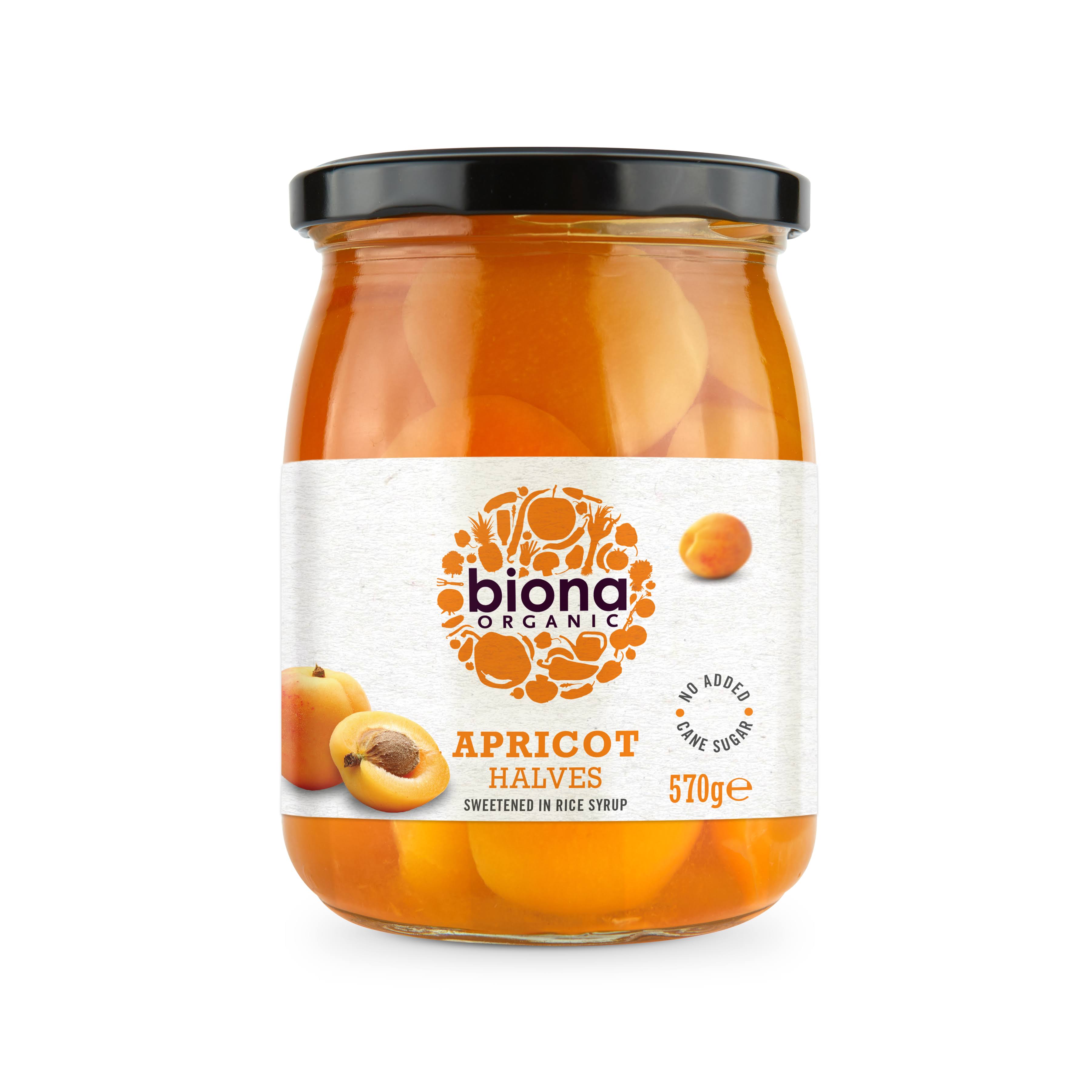 Biona Organic Apricot Halves In Rice Syrup 570g