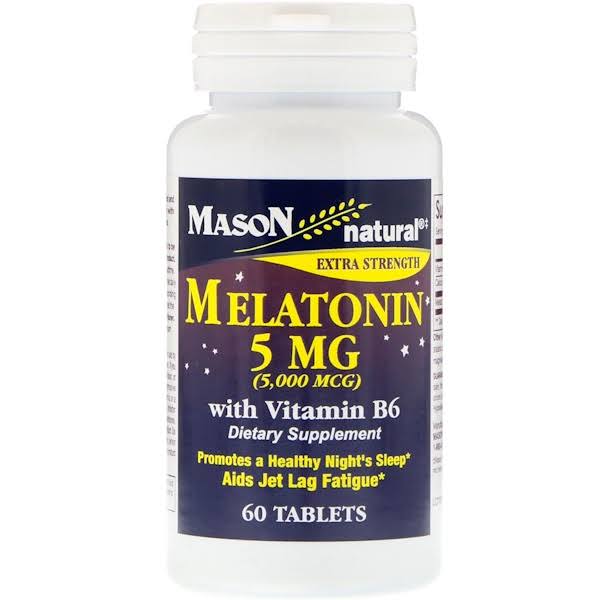 Mason Natural Melatonin Supplement - 60 Tablets, 5mg